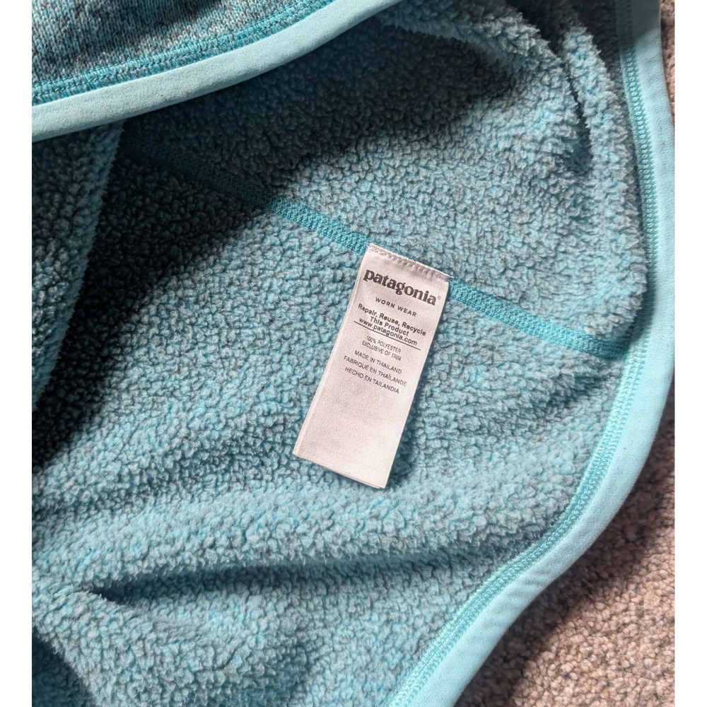Patagonia Womens M Better Sweater Pullover 1/4 Zip Blue Teal Long Sleeve Outdoor - Picture 7 of 10